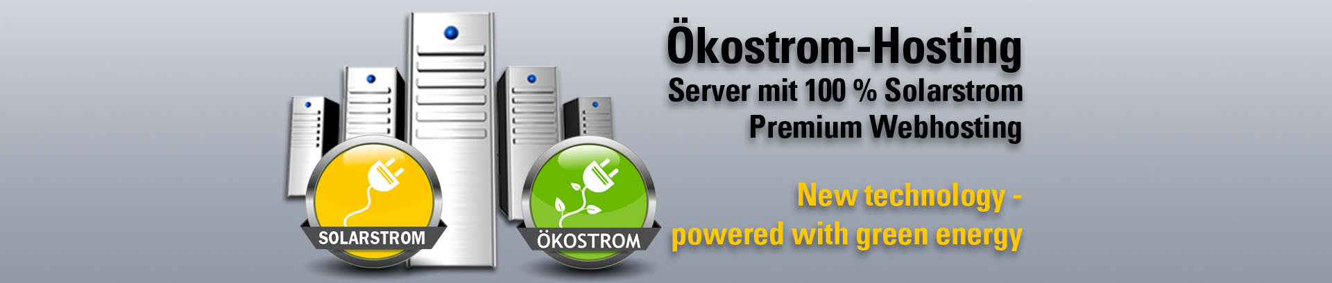 Ökostrom-Hosting, mit Solarstrom